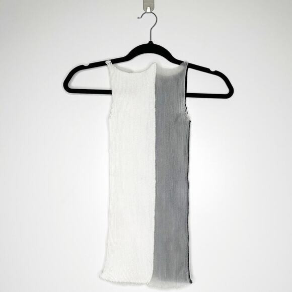 NWT A. Roege Hove Sofia Sheer Ribbed Top Women's Black White Size XS X-Small - Picture 2 of 6